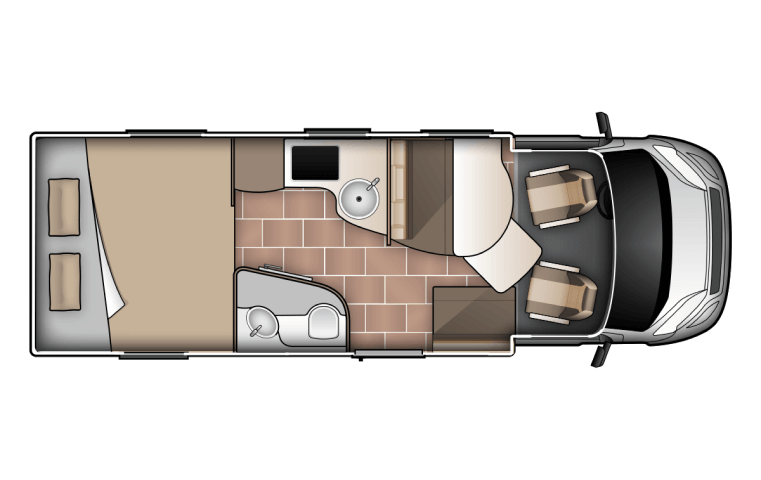 King/Twin for 2 - Two Berth Campervan | Wilderness Motorhomes - Interior #1