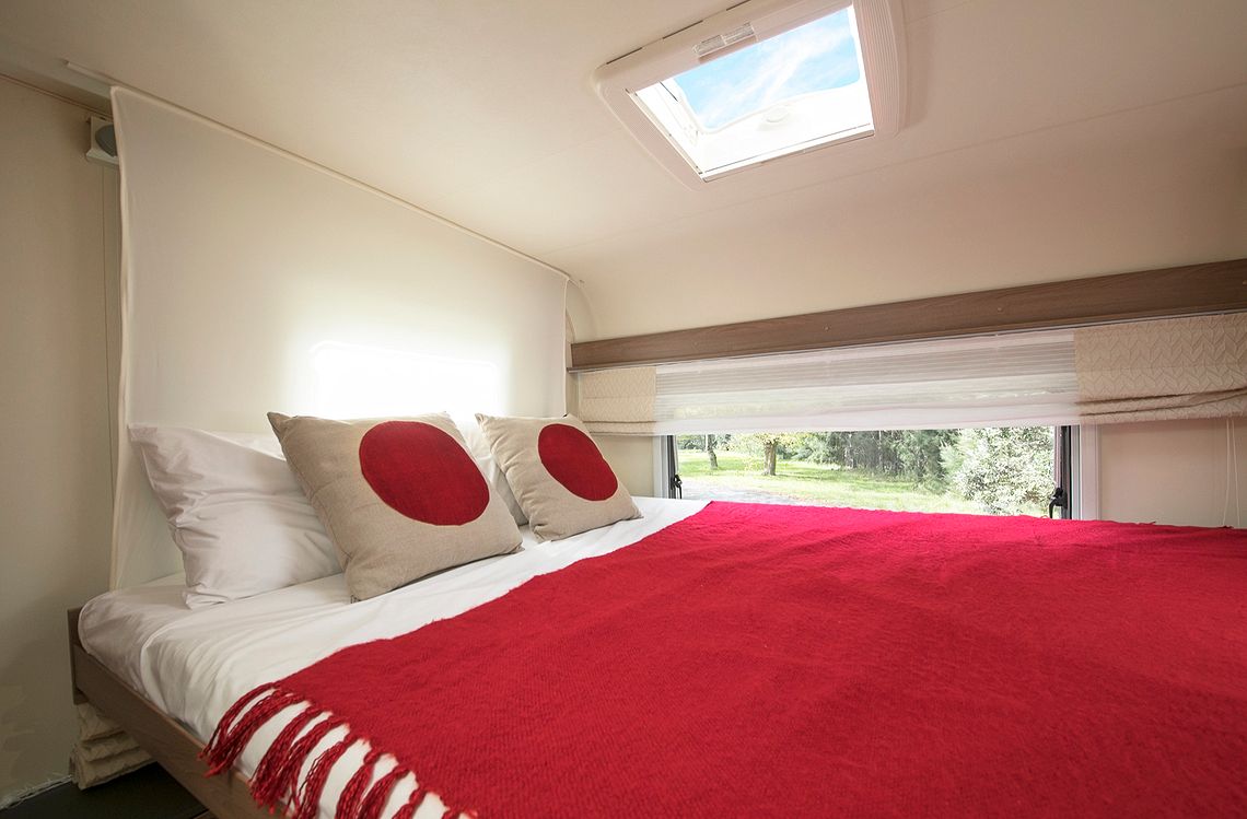 The Suite 4 berth campervan Bed