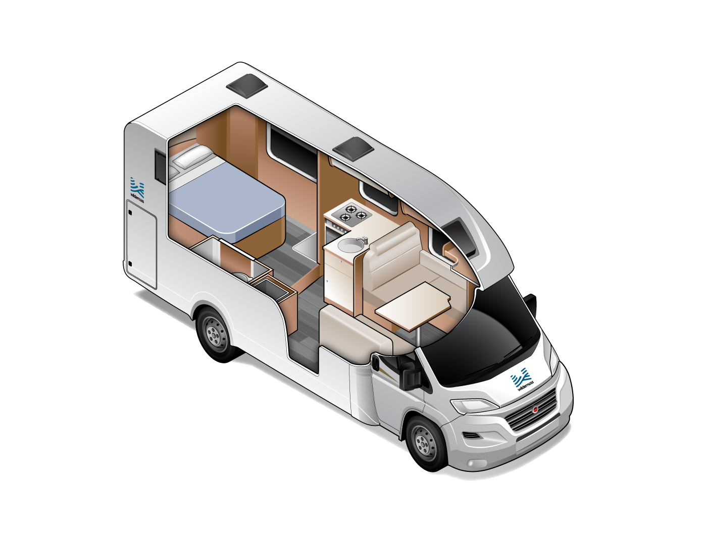 Double for 4 - Four Person Campervan | Wilderness Motorhomes - Interior #3