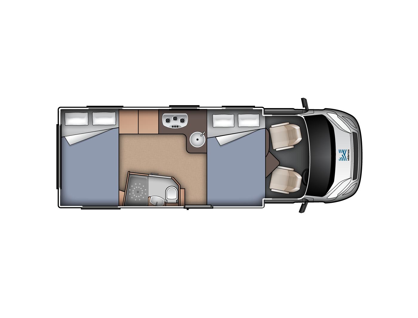 4 Berth Campervan and Motorhome Hire | Wilderness Motorhomes - Interior #2