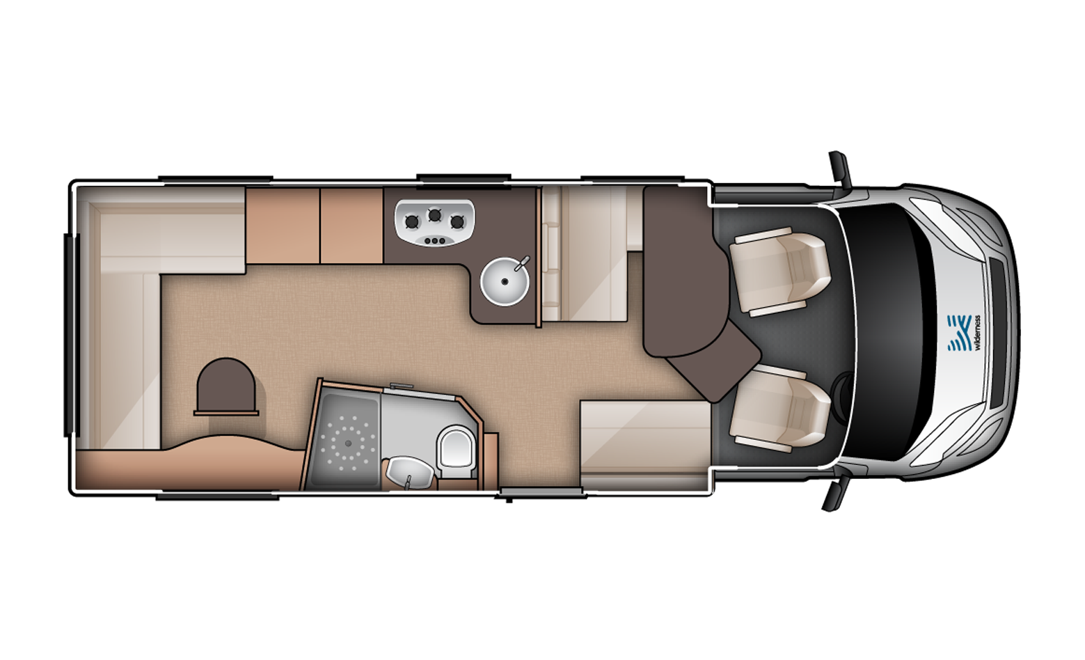 4 Berth Campervan and Motorhome Hire | Wilderness Motorhomes - Interior #1