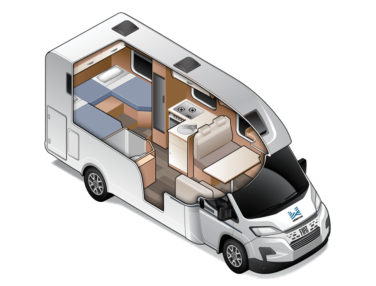 King/Twin for 4 — Campervan for Four | Wilderness Motorhomes - Interior #3