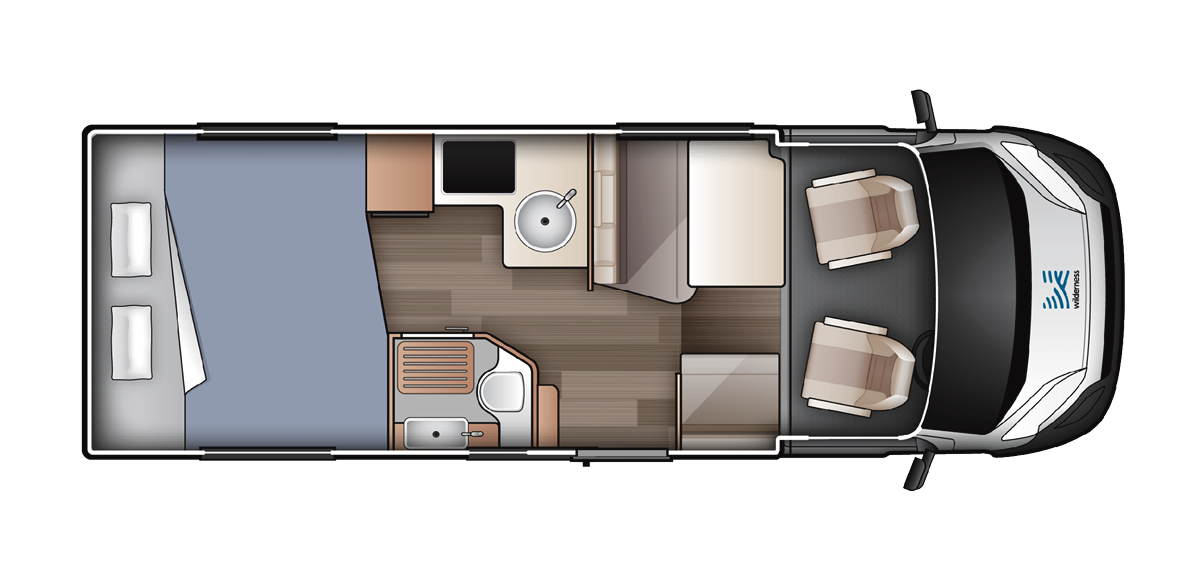 King/Twin for 4 — Campervan for Four | Wilderness Motorhomes - Interior #3