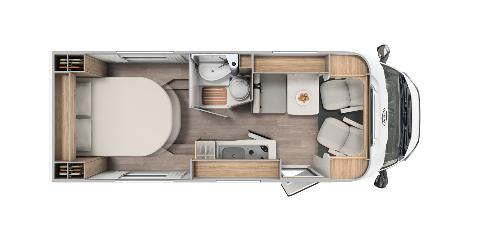 Queen for 2 (Slim) — Campervan for Two | Wilderness Motorhomes - Interior #1