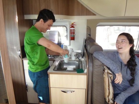 Kids enjoying their New Zealand RV rental