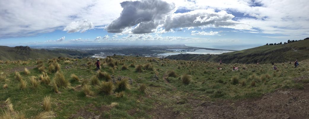 Looking north from near the gondola up Christchurch's Port Hills